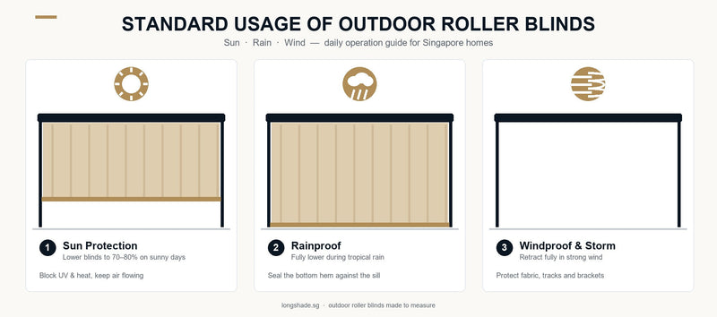 Standard Usage of Outdoor Roller Blinds
