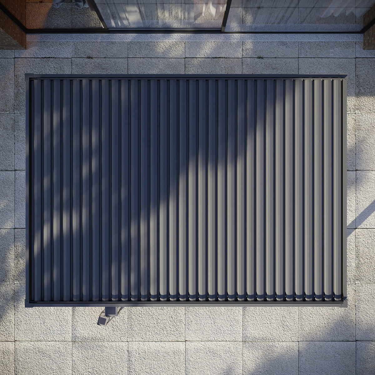 PergoSTET Plus Frame Only 3m x 4m Rectangular Pergola with LED Lighting in Grey