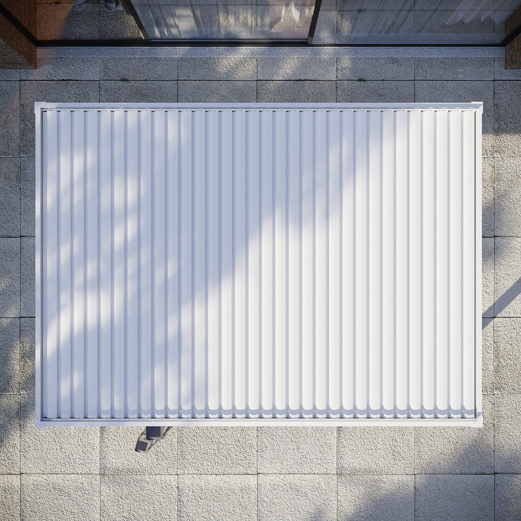 PergoSTET Plus Frame Only 3m x 4m Rectangular Pergola with LED Lighting in White