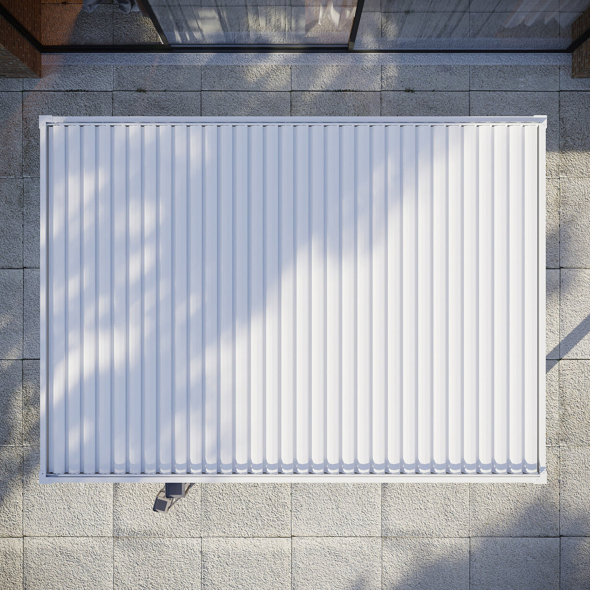 PergoSTET Plus Frame Only 3m x 4m Rectangular Pergola with LED Lighting in White