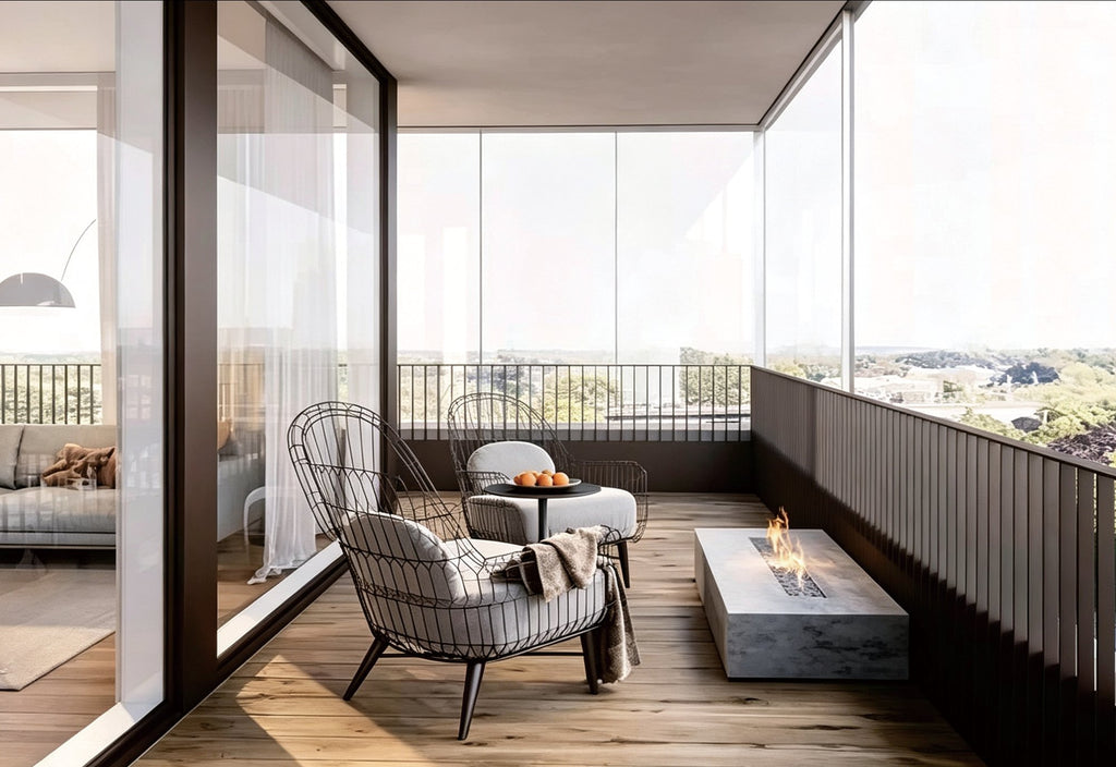 LS-100 creating a cosy balcony lounge