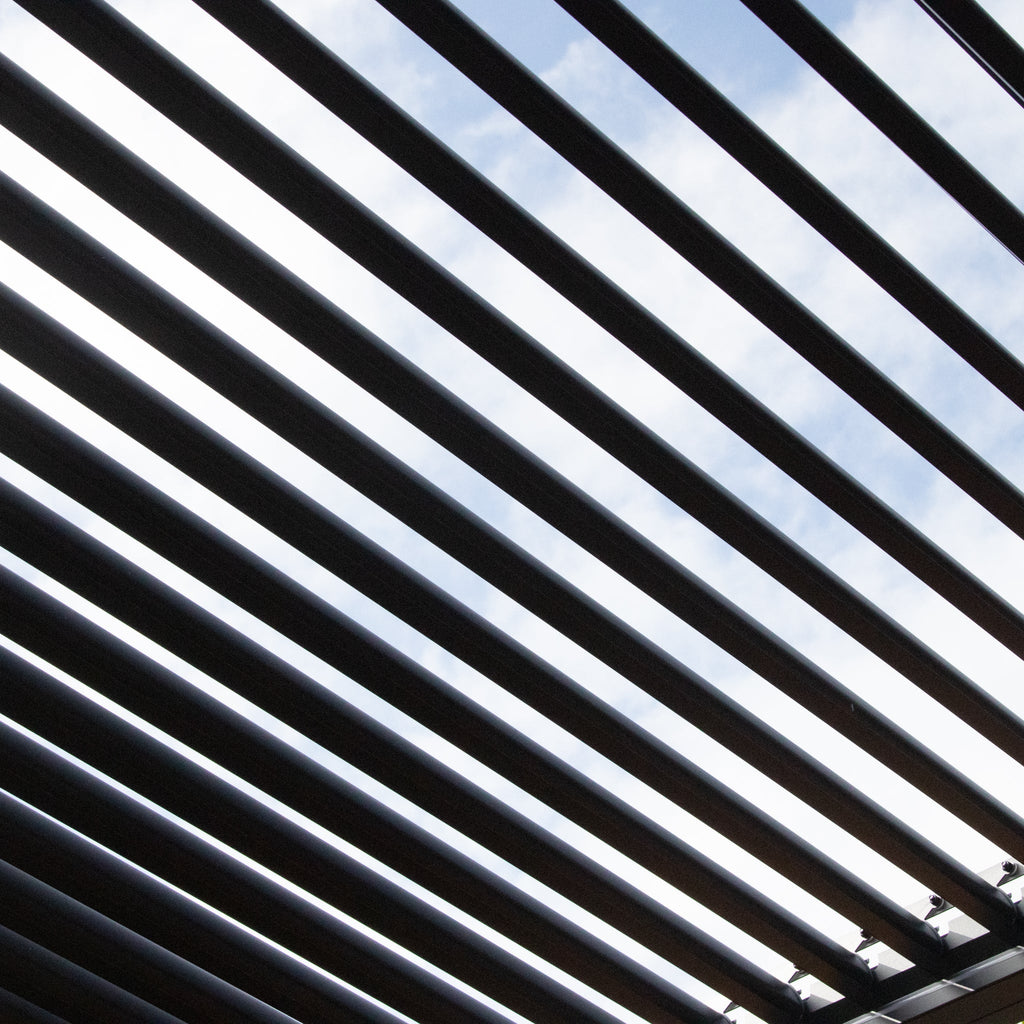 PergoSTET Plus Frame Only 4m x 4m Square Pergola with LED Lighting in Grey