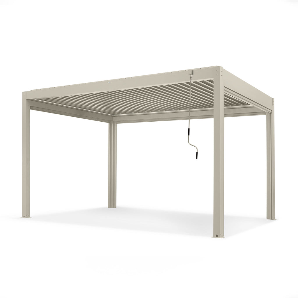 PergoSTET Plus Frame Only 3m x 4m Rectangular Pergola with LED Lighting in Latte