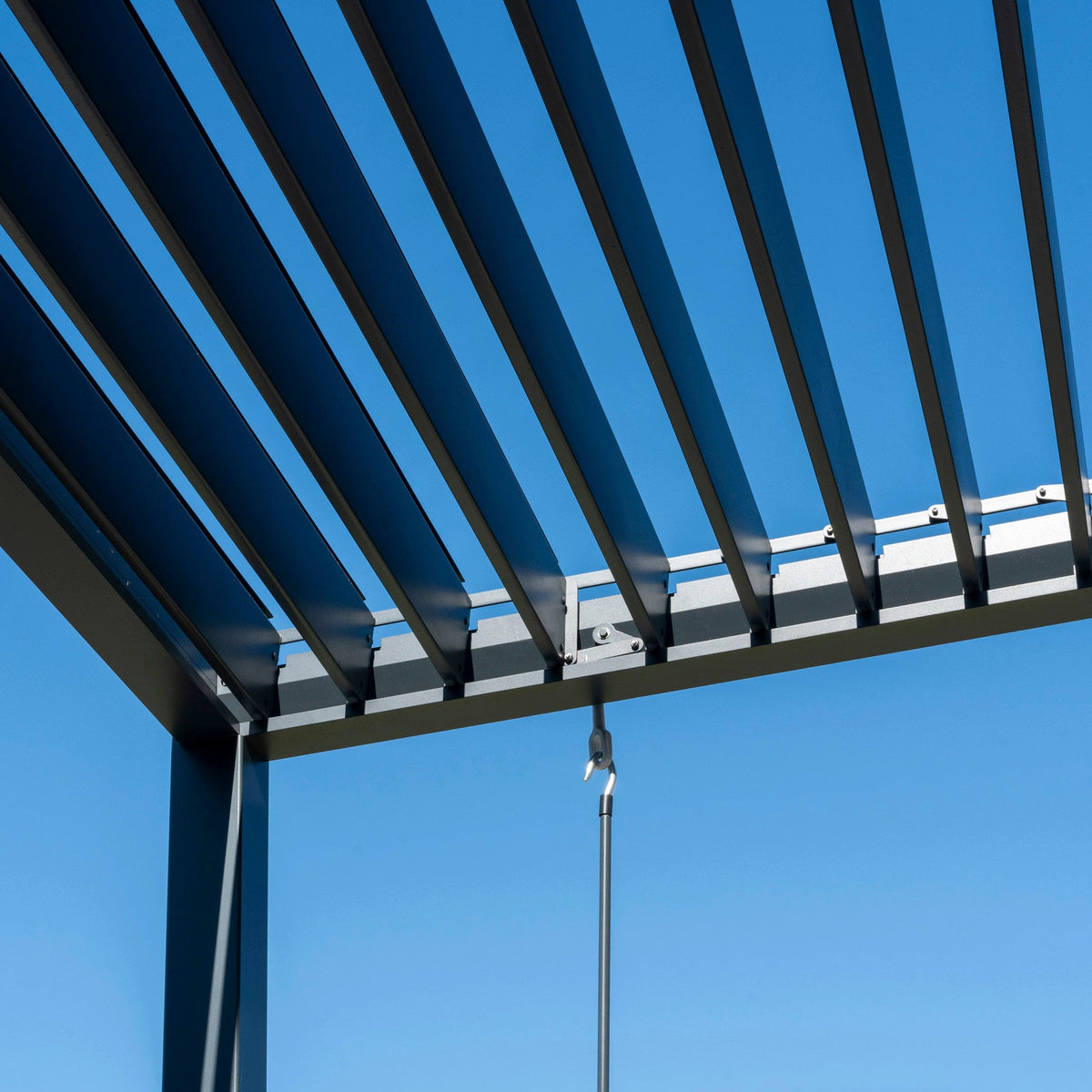 PergoSTET Lite Neo 3m x 3m Metal Square Pergola in Grey