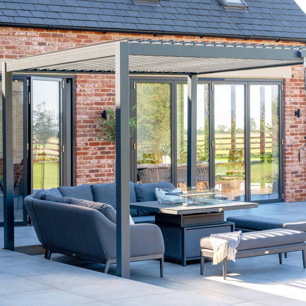 PergoSTET Lite 3m x 4m Metal Rectangular Pergola in Grey