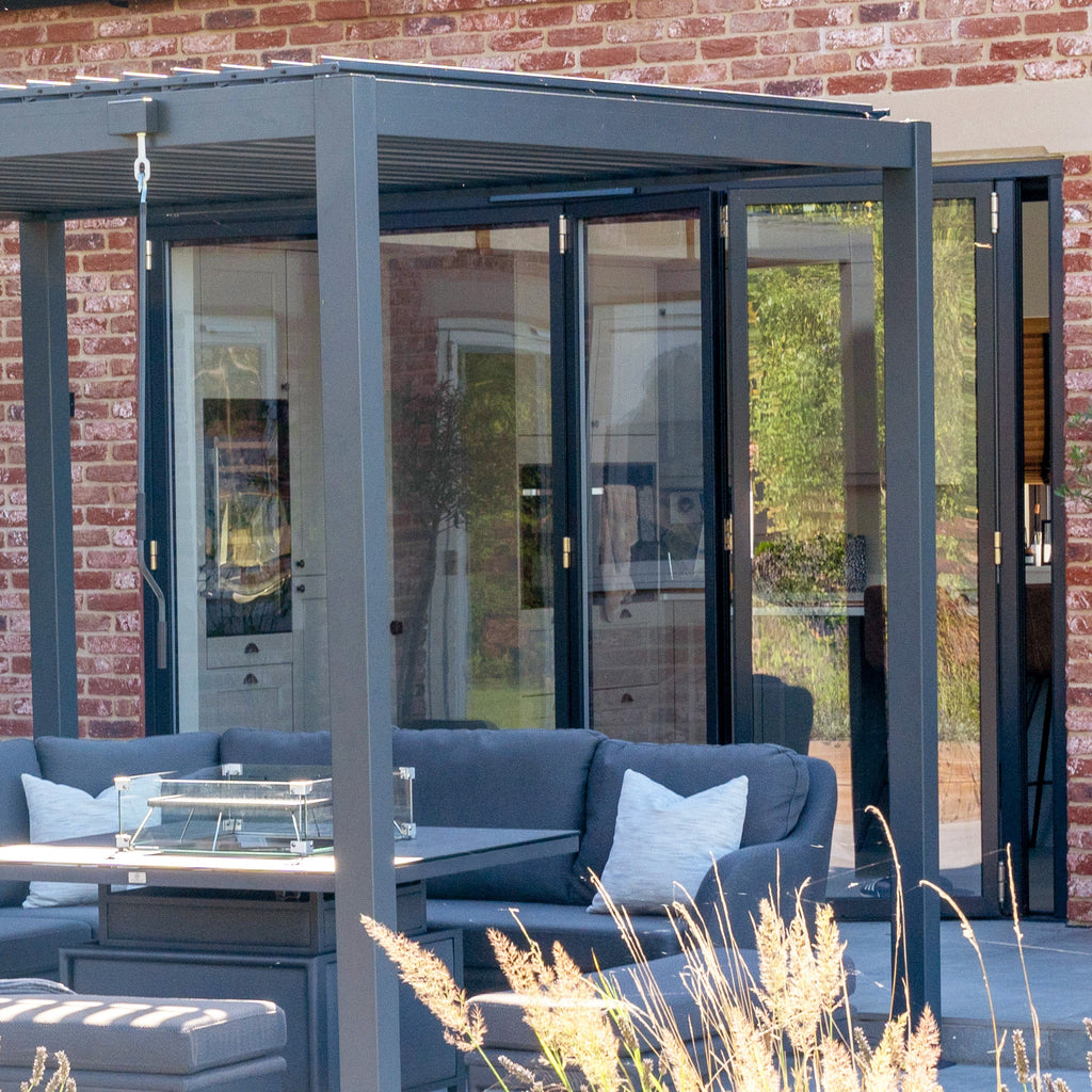 PergoSTET Lite 3m x 3m Metal Square Pergola in Grey