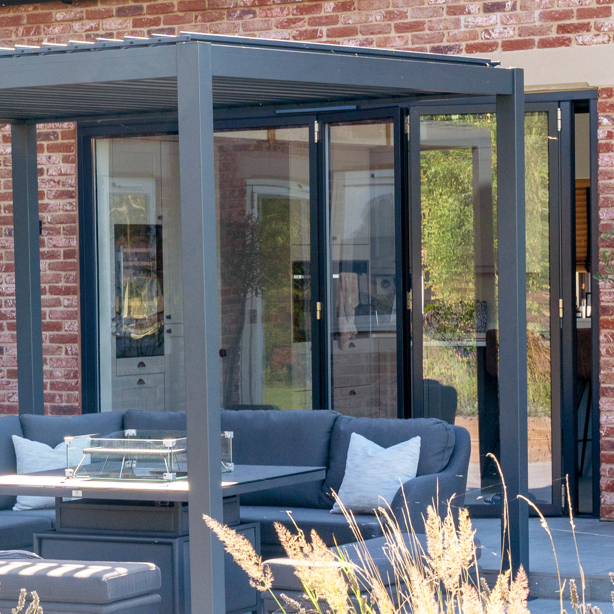 PergoSTET Lite Neo 3m x 4m Metal Rectangular Pergola in Grey