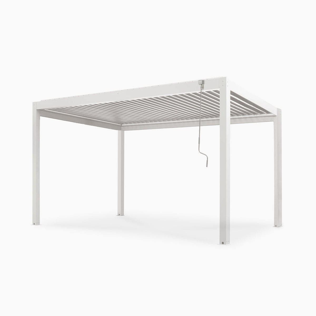PergoSTET Plus Frame Only 3m x 4m Rectangular Pergola with LED Lighting in White