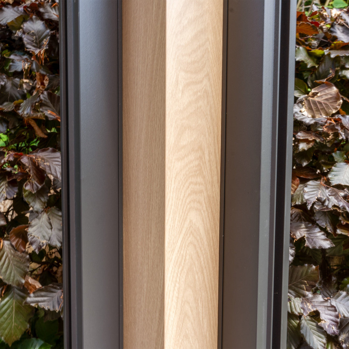 PergoSTET Plus 3m x 3m Square Pergola with 3 Manual Side Blinds and LED Lighting in Wood Effect