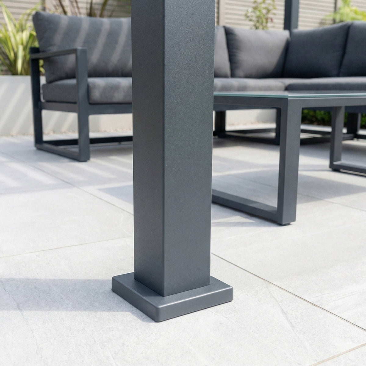PergoSTET Lite Neo 3m x 6m Metal Rectangular Pergola in Grey