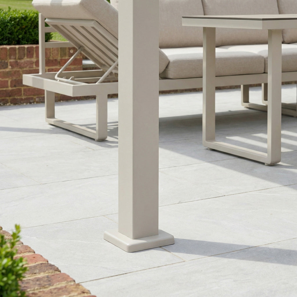 PergoSTET Lite 3m x 4m Metal Rectangular Pergola in Latte