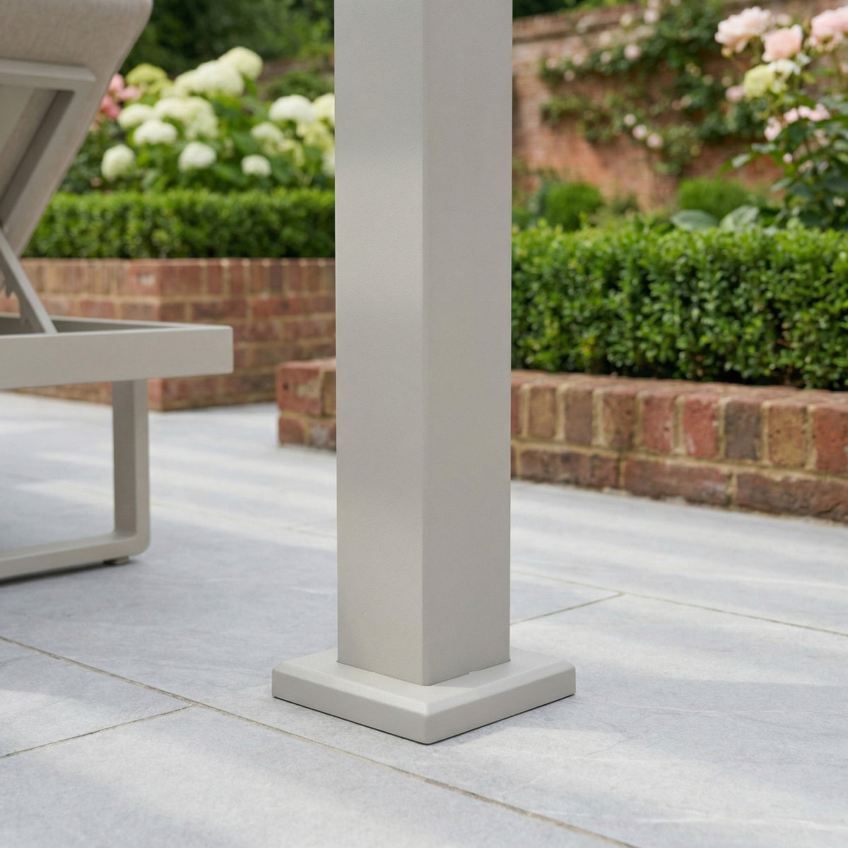 PergoSTET Lite 3m x 3m Metal Square Pergola in Latte