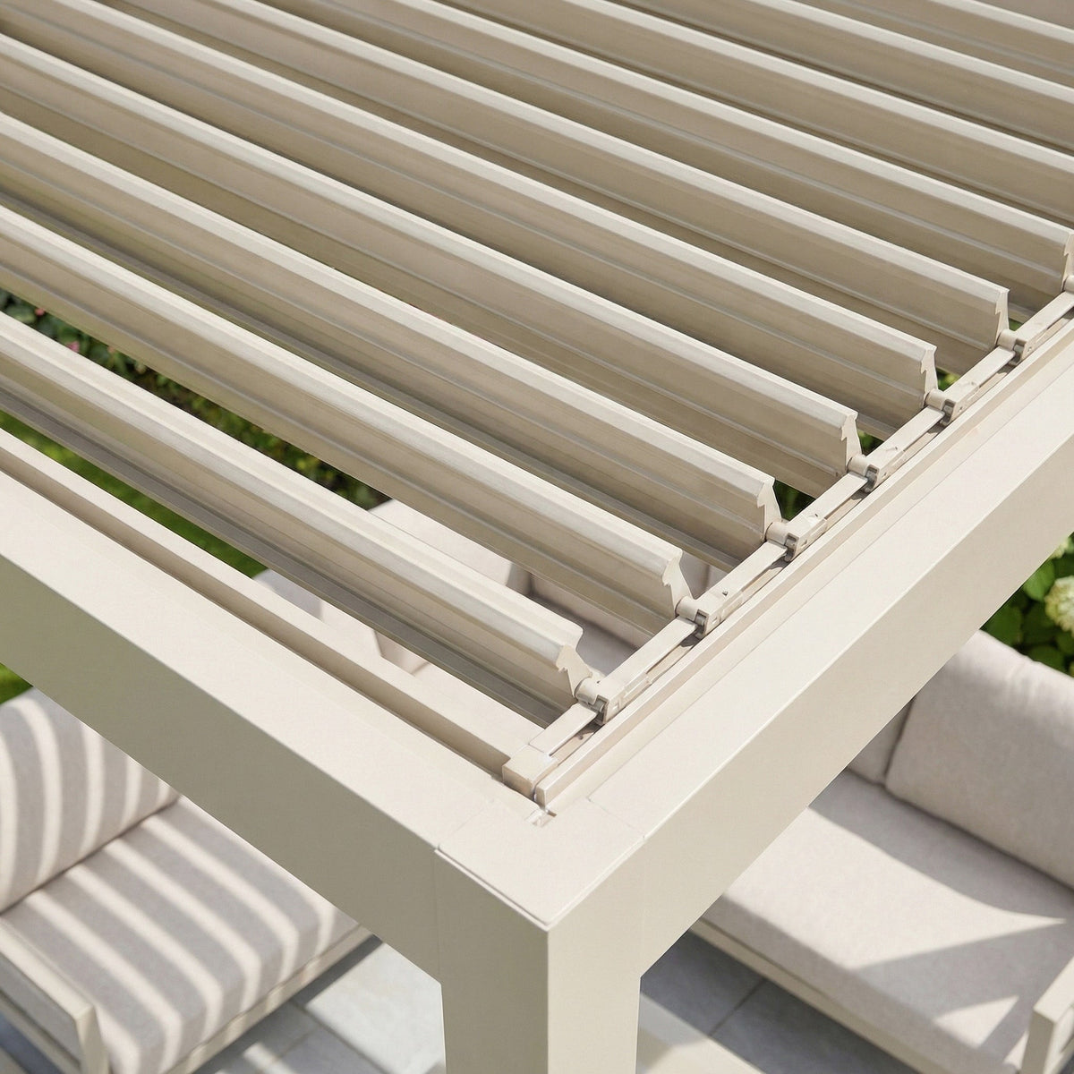 PergoSTET Lite 3m x 4m Metal Rectangular Pergola in Latte