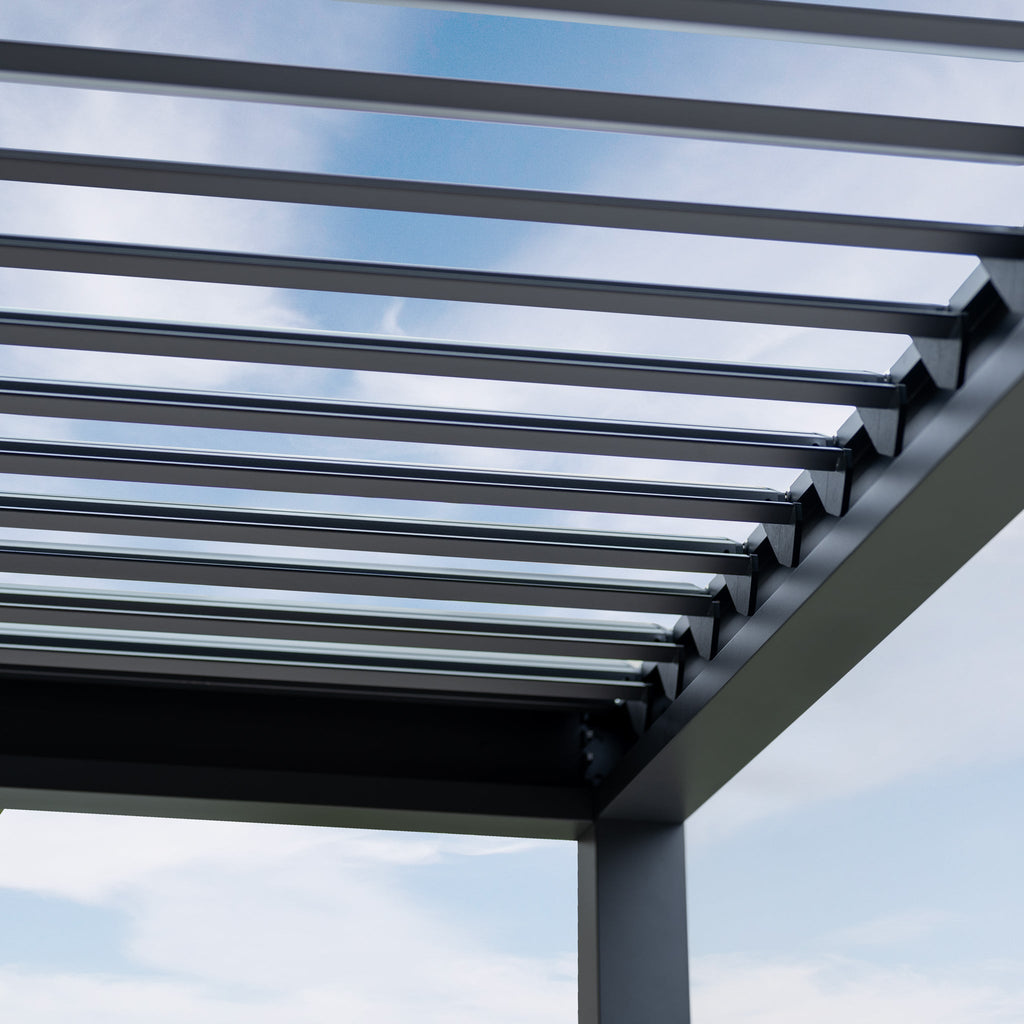 PergoSTET Lite 2.4m x 3m Metal Rectangular Pergola in Grey
