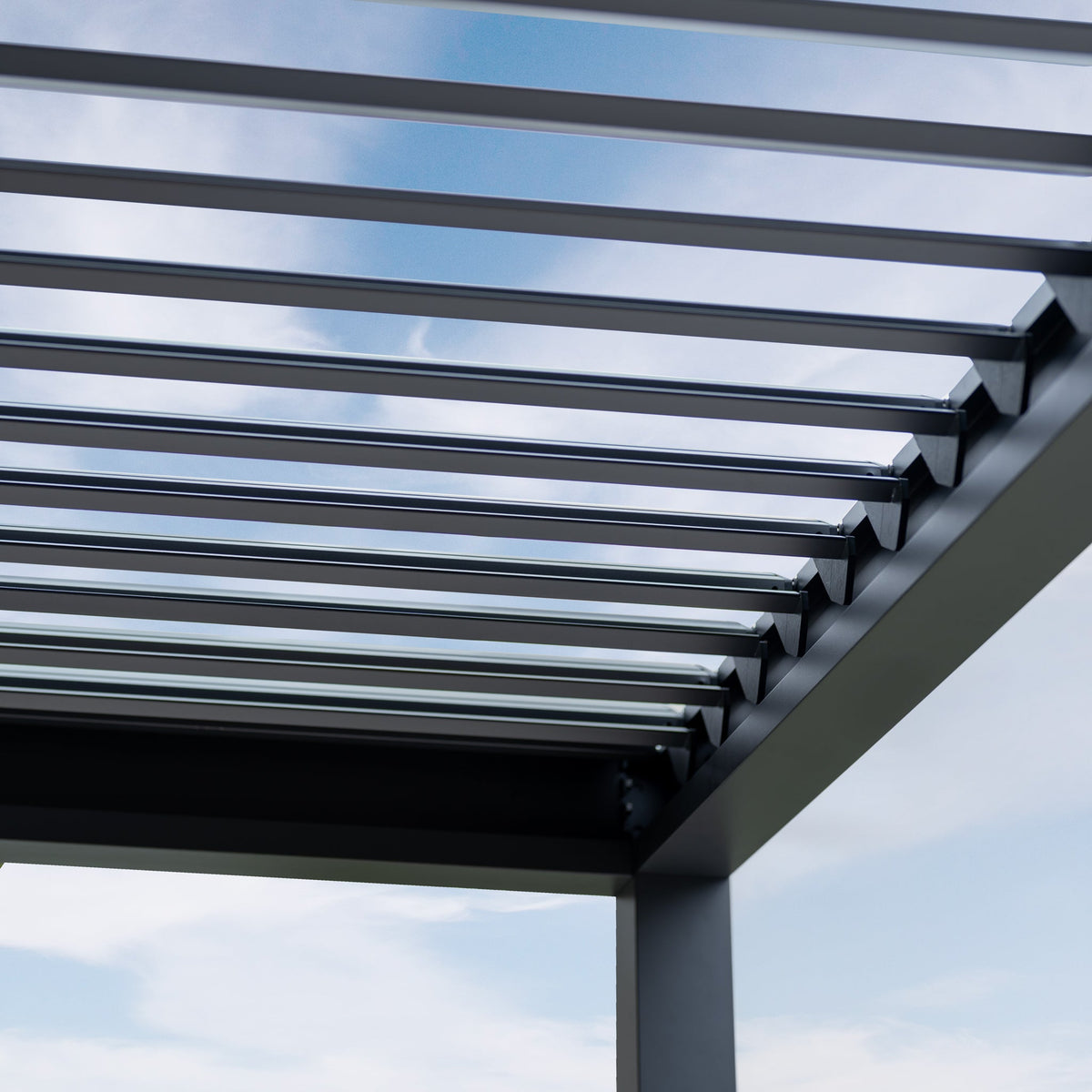 PergoSTET Lite 2.4m x 3m Metal Rectangular Pergola in Grey