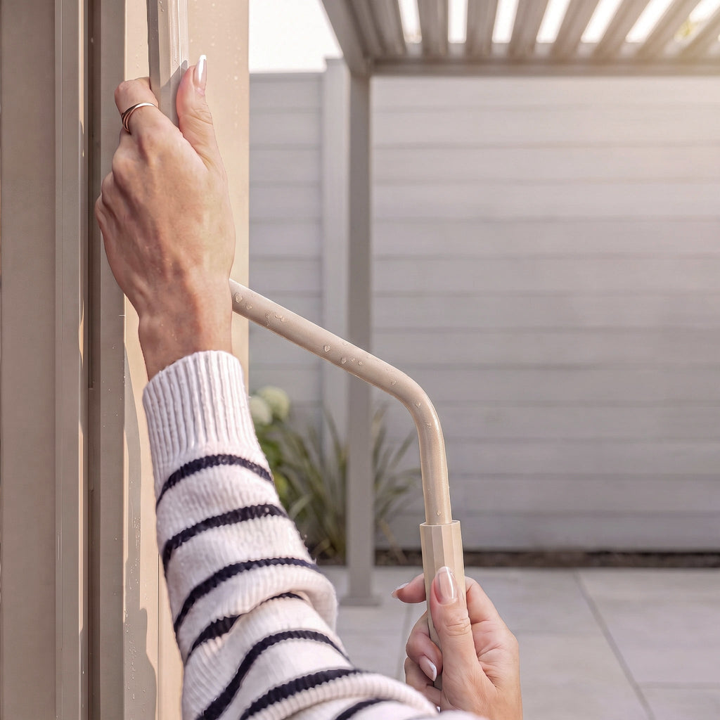 PergoSTET Lite 2.4m x 3m Metal Rectangular Pergola in Latte