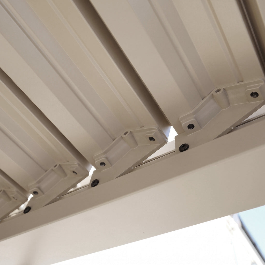 PergoSTET Lite 2.4m x 3m Metal Rectangular Pergola in Latte