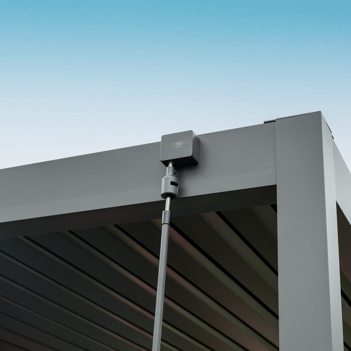 PergoSTET Lite Neo 3m x 3m Metal Square Pergola in Grey